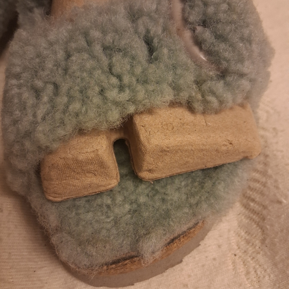 Womens BIRKENSTOCK PAPILLIO Cozy Faux Slide Sandals, Light Sage Size 41, US 10 - Picture 2 of 16